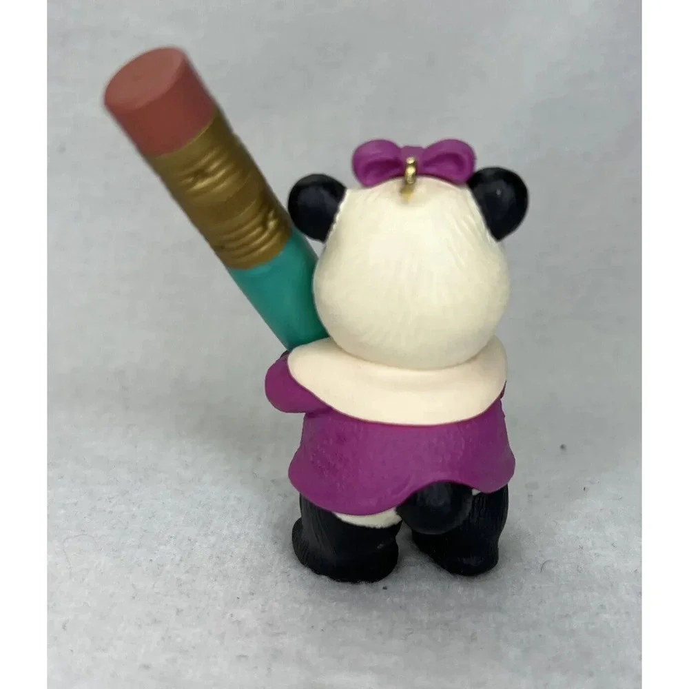 NIB 1995 Hallmark DAUGHTER Panda Bear w/ Pencil Keepsake‎ Ornament
